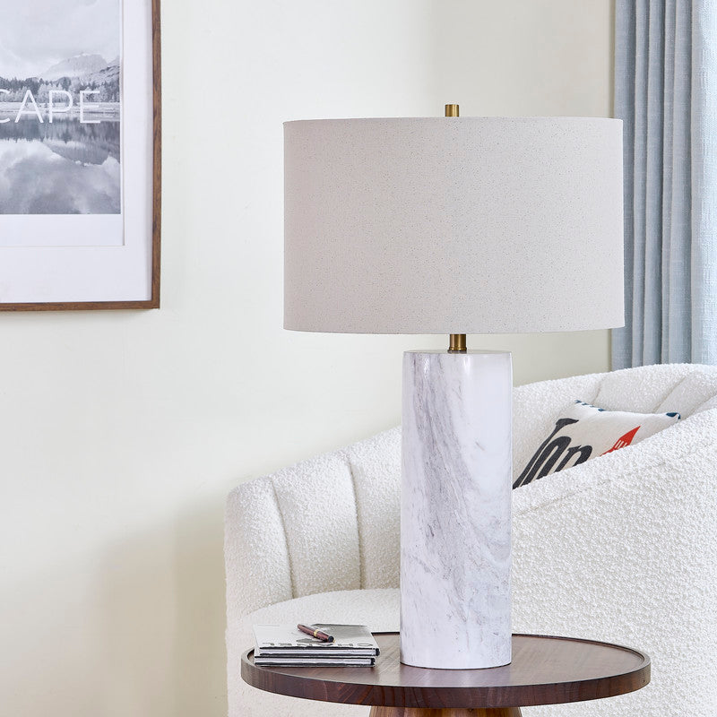 Echo White Marble Table Lamp