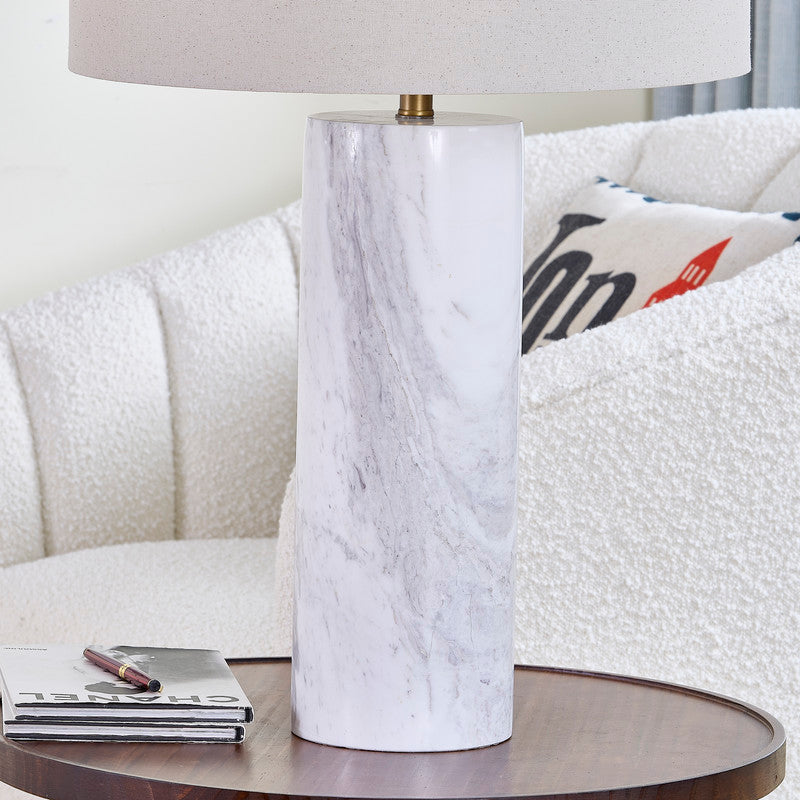 Echo White Marble Table Lamp