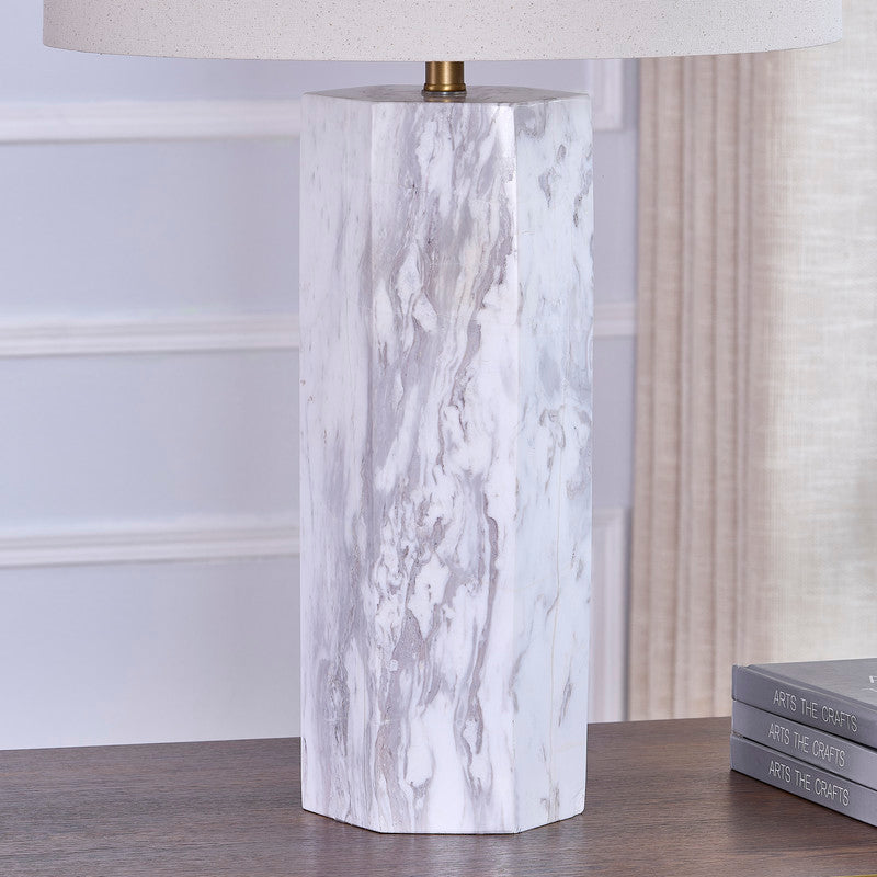 Midnight Grey Marble Table Lamp