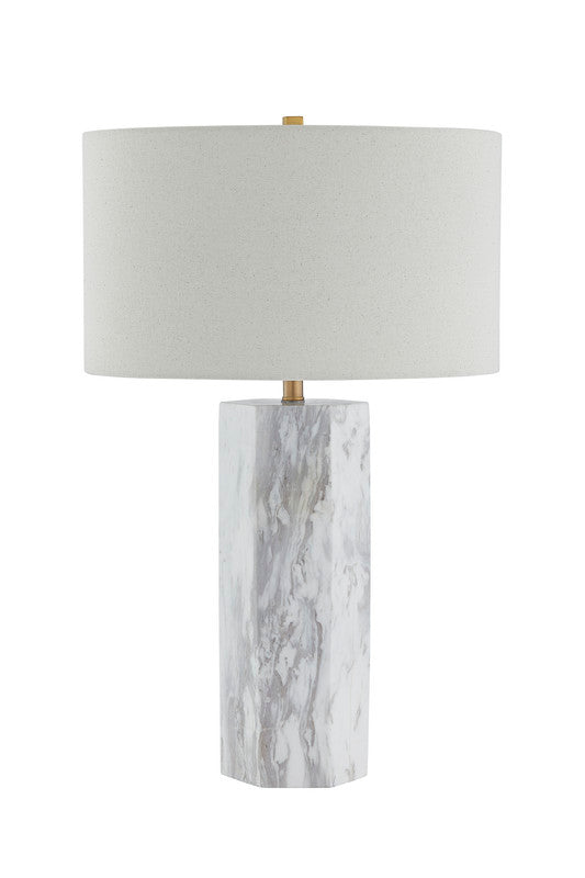 Midnight Grey Marble Table Lamp