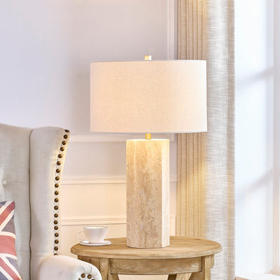 Midnight Travertine Table Lamp