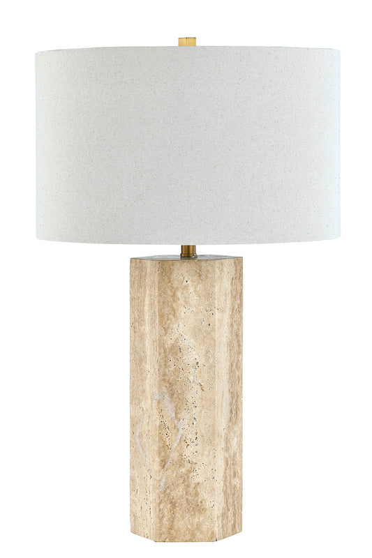 Midnight Travertine Table Lamp