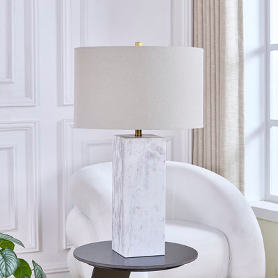 Quartz Grey Marble Table Lamp