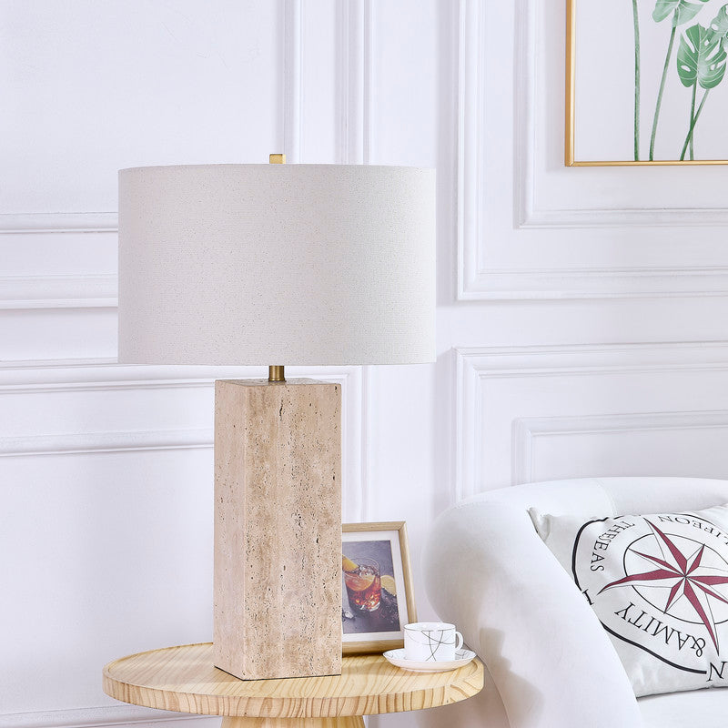 Quartz Travertine Table Lamp