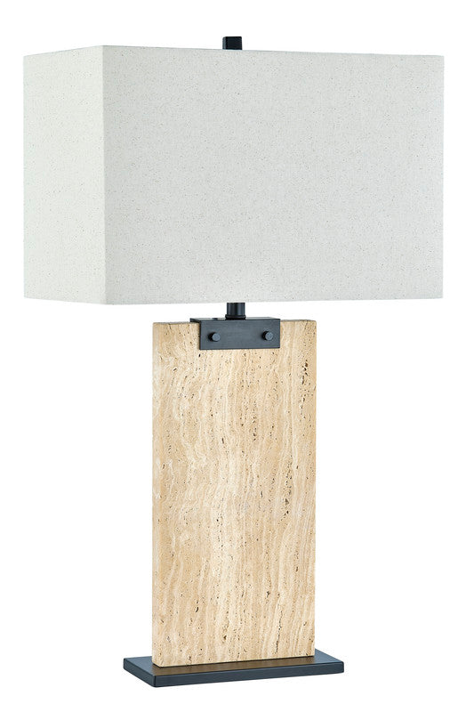 Jade Travertine Table Lamp