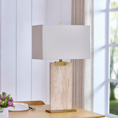 Topaz Travertine Table Lamp