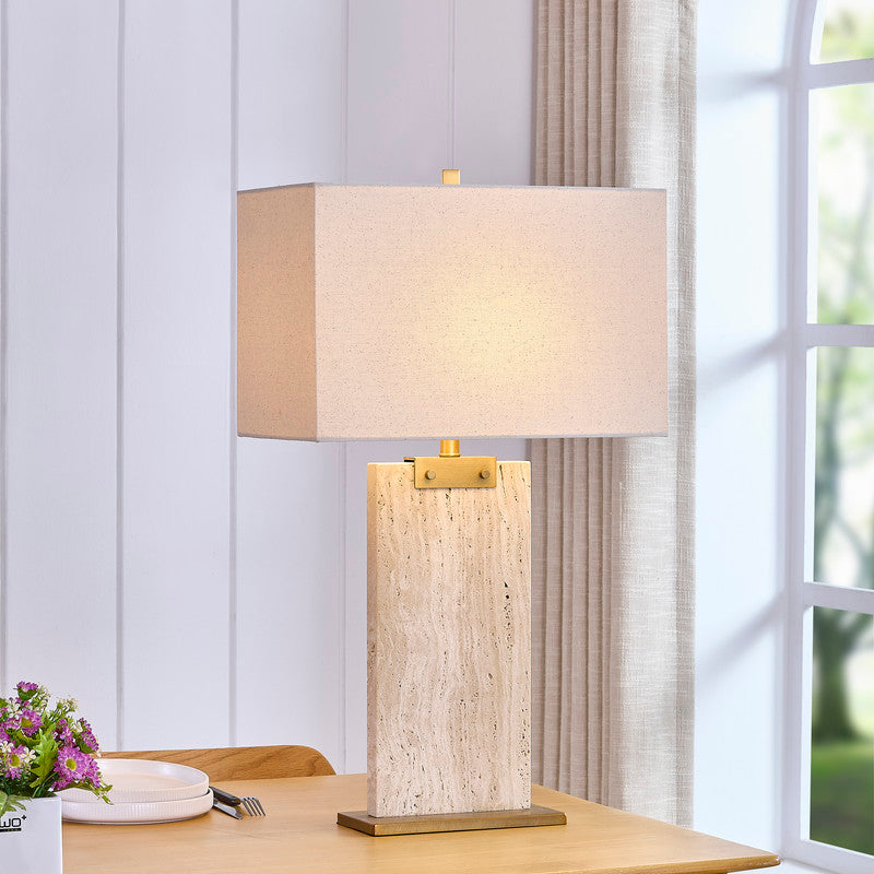 Topaz Travertine Table Lamp