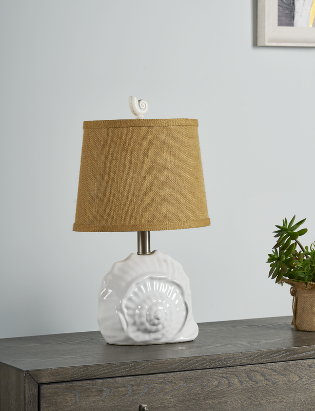 White Shell Table Lamp