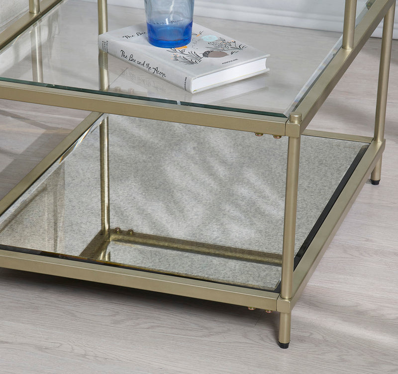 Champagne 2 Level Side table