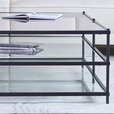 Matt Black Squared Coffee Table