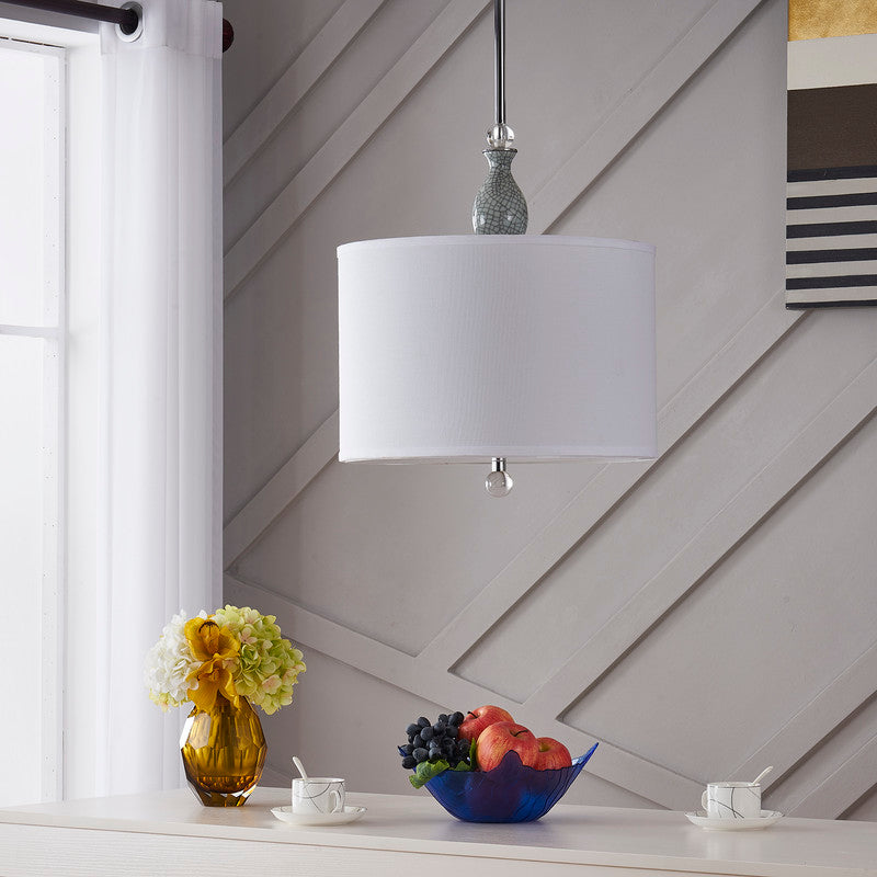 Modern White Shade 3 Socket Pendant Lamp