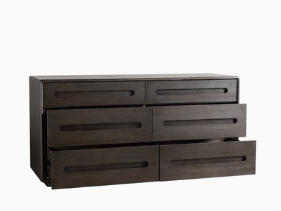 Cora Dark 6-Drawer Dresser