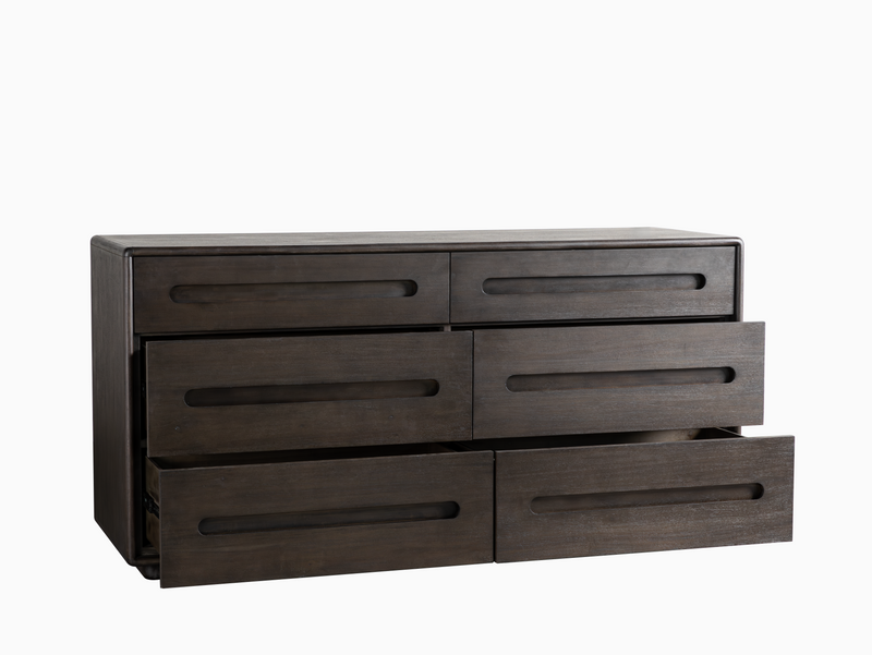 Cora Dark 6-Drawer Dresser