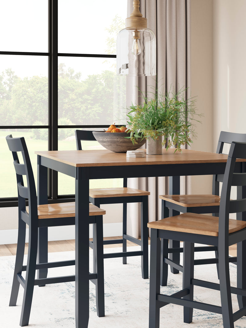 Gesthaven- Counter Height Dining Table and 4 Barstools (Set of 5)