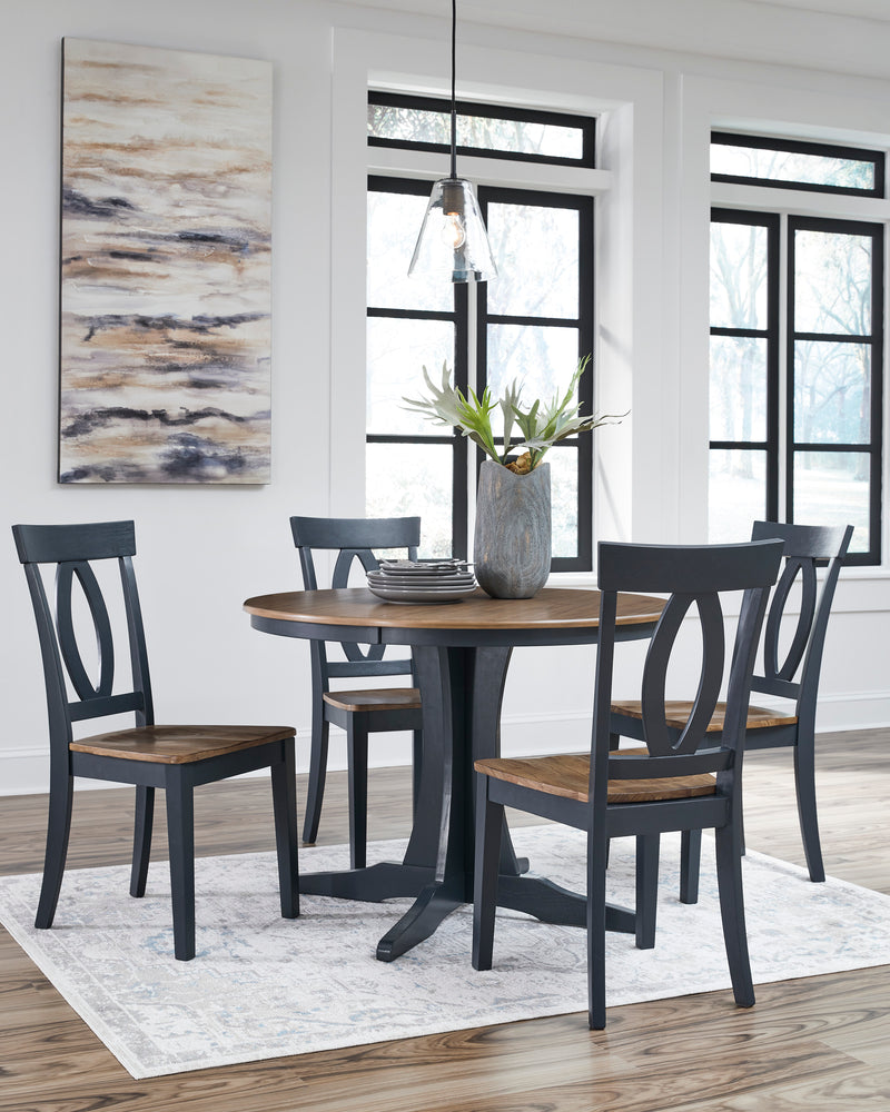 Landocken Round Dining Room Table (set for 4)