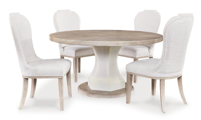 Jorlaina Dining Table Set ( Round  4 Chair / Rectangle  8 Chair )