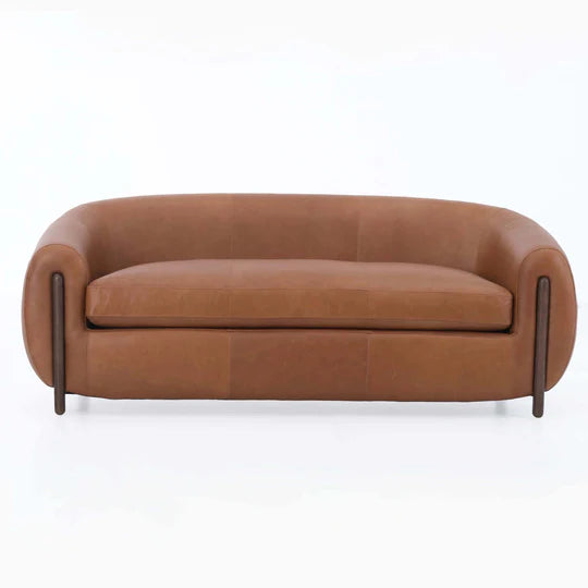 Grace Brown Leather Sofa Set