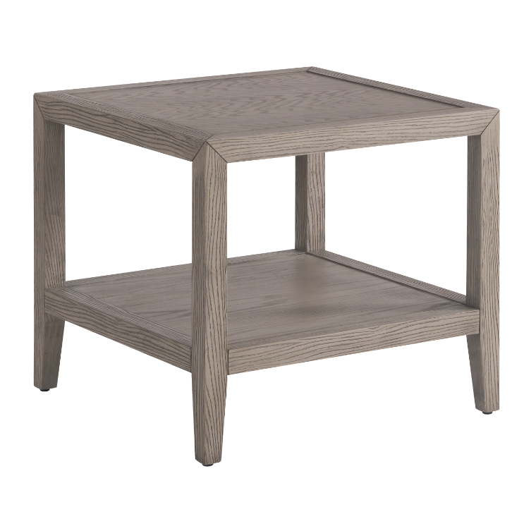 Grey Oak Wood Side Table