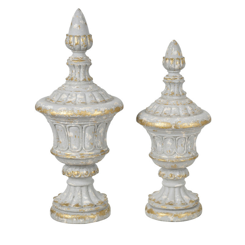 Avignon Old World Carved Finial,Set of 2