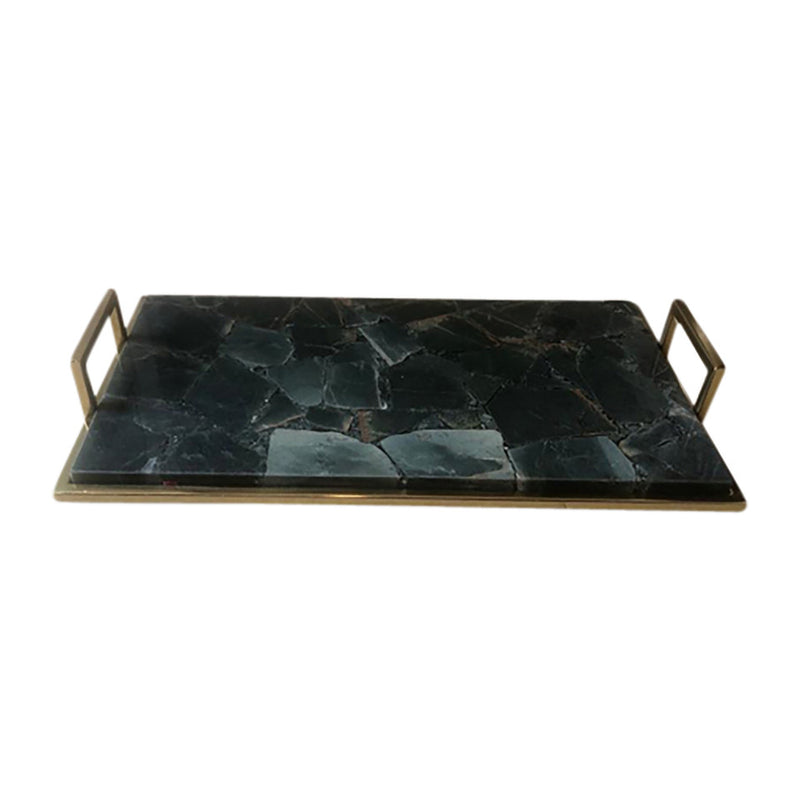 23" TIMOR GREEN LARGE AGATE TRAY