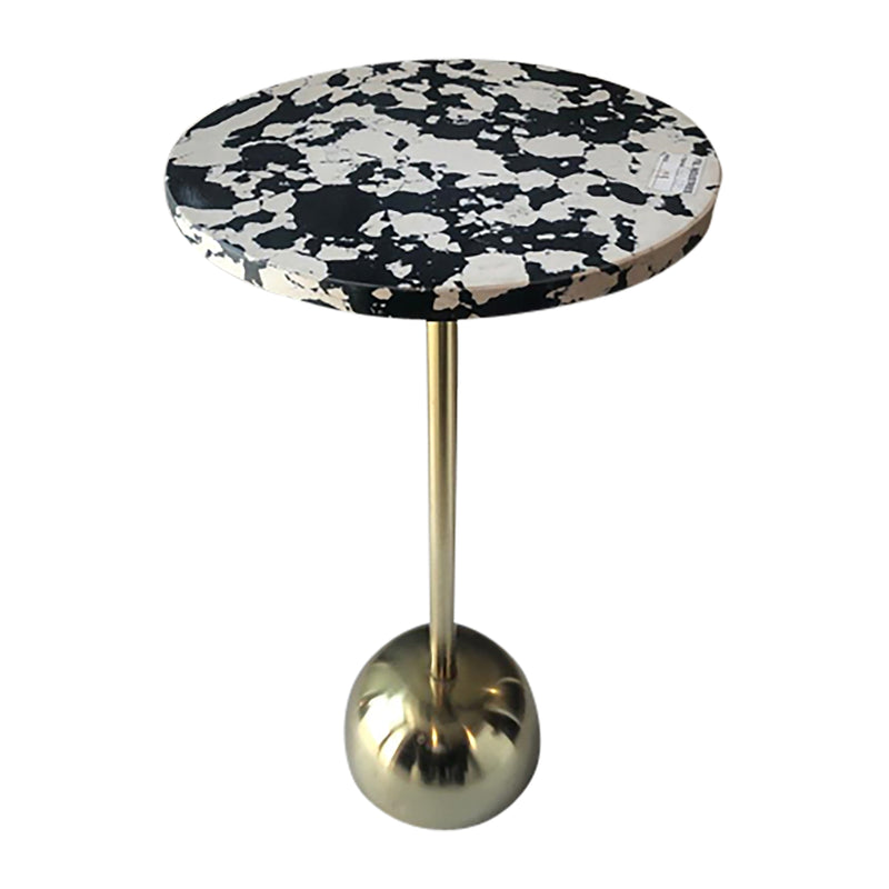 25" HATHIE GOLD ACCENT TABLE, KD