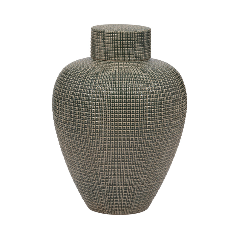 DEMPSEY SMALL GREEN LIDDED JAR