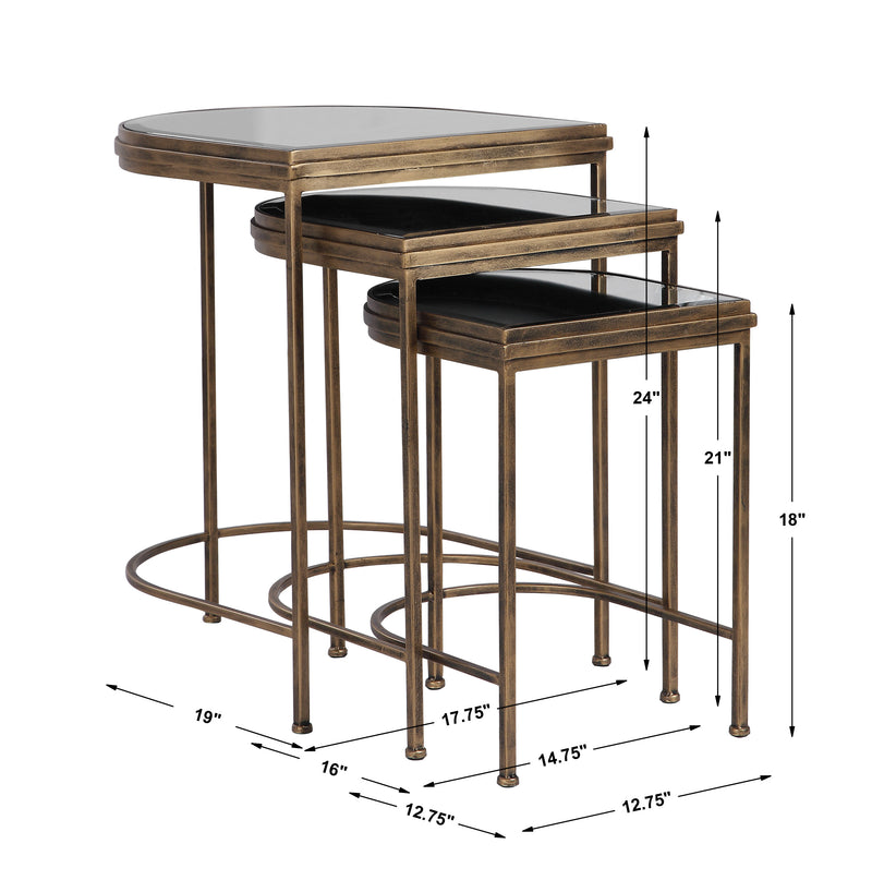 India Nesting Tables, S/3