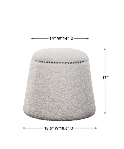 Gumdrop Ottoman, White