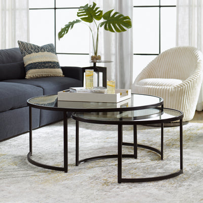 Uttermost Rhea Black Nesting Coffee Tables S/2