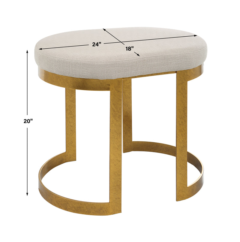 Uttermost Infinity Gold Accent Stool