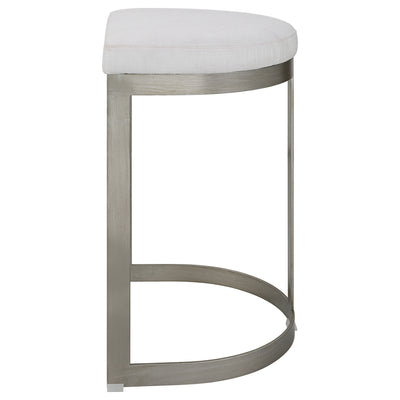 Uttermost Ivanna Backless Silver Counter Stool