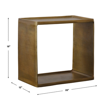 Derwent Side Table, Antique Brass