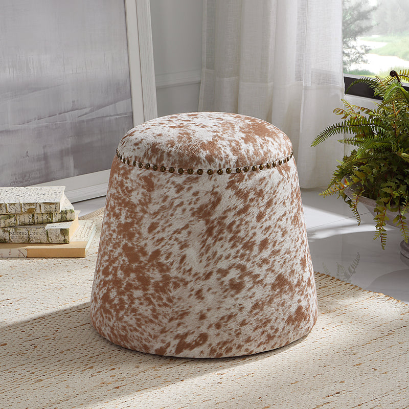 Gumdrop Ottoman, Cow Hide