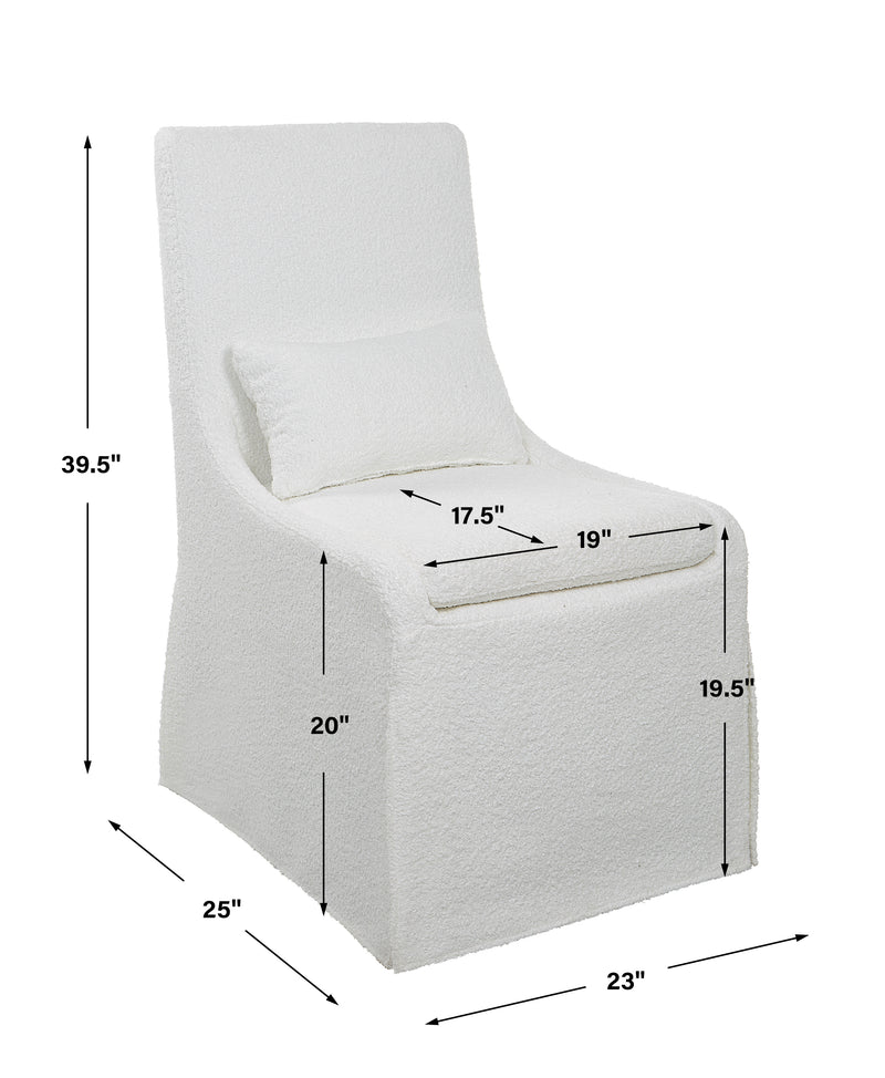 Coley Armless Chair, White