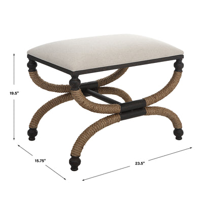 Uttermost Icaria Upholstered Small Bench