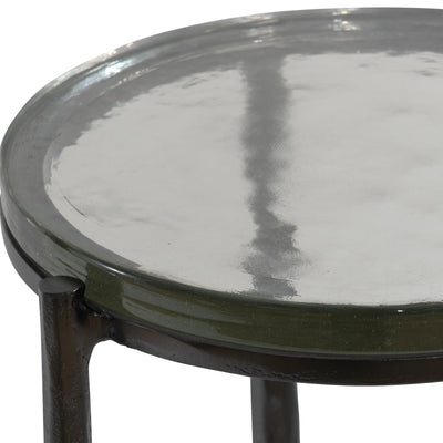 Eternity Iron & Glass Accent Table