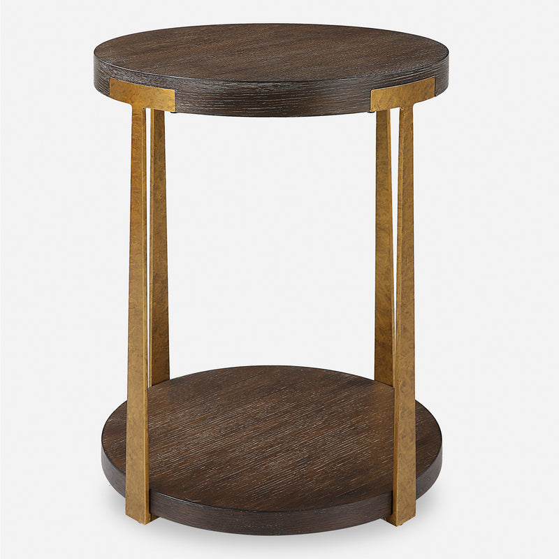 Palisade Round Wood Side Table