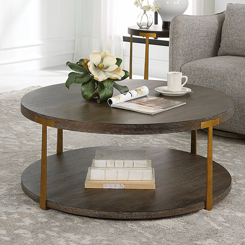 Palisade Round Wood Coffee Table