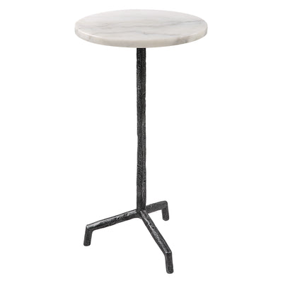 Puritan White Marble Drink Table