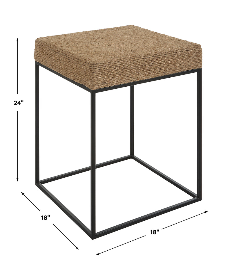 Laramie Rustic Rope Accent Table