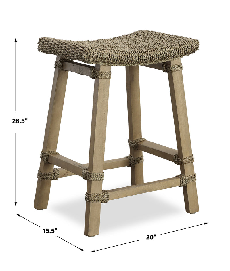 Uttermost Everglade Sea Grass Counter Stool