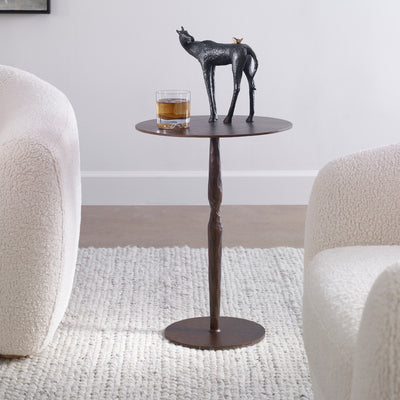 Industria Copper Bronze Accent Table