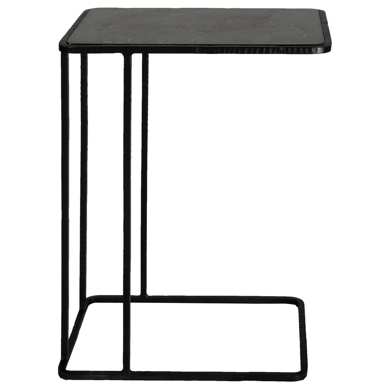 Cavern Stone & Iron Accent Table