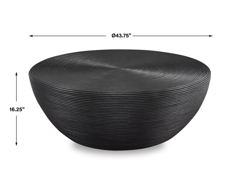 Uttermost Bongo Black Rattan Coffee Table