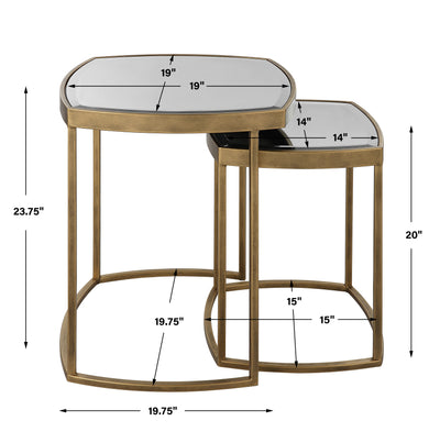 VISTA NESTING TABLES, S/2