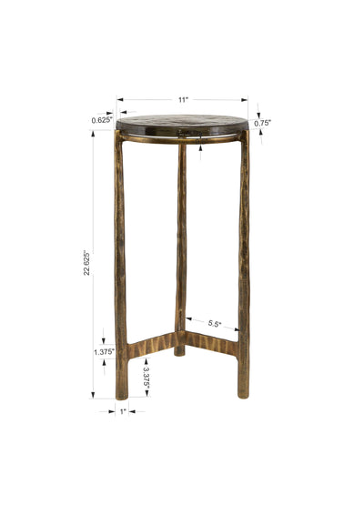 Eternity Accent Table, Brass