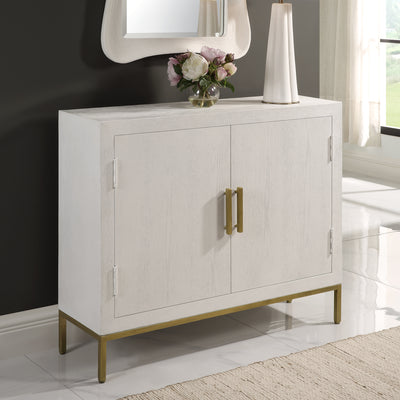 Uttermost Front Range White 2 Door Cabinet