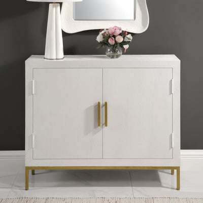 Uttermost Front Range White 2 Door Cabinet