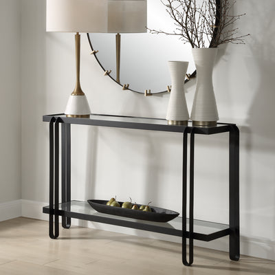 Shadow Black Iron Console Table