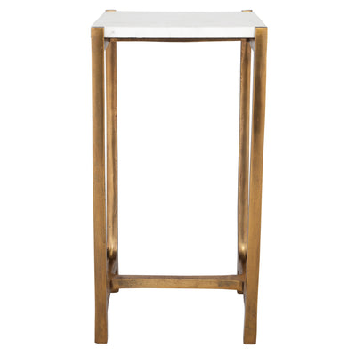 Affinity White Marble Accent Table